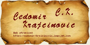 Čedomir Krajčinović vizit kartica